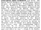 Stearns Eric Gordon (De Ruvigny Roll of Honour)