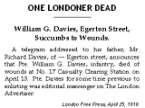 Davies William (London Free Press, April 1916)
