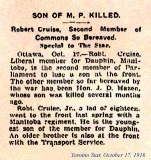 HAZEN JAMES MURRAY (Toronto Star, October 1916)