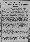 HAZEN JAMES MURRAY (The Morning Bulletin Edmonton & Alberta, April, 1916)