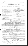 SARGENT GEORGE WILLIAM (attestation paper)