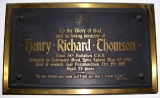 Thomson Henry Richard (memorial plaque in the Church of the Ascension, Hamilton)