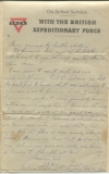 GATE WILLIAM HAYDEN  (letter from the chaplain to the family of Charlie Gray, buried with him)