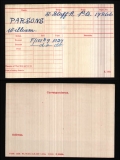 PARSONS WILLIAM (medal card)