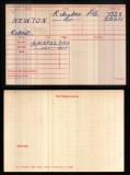 NEWTON ROBERT (medal card)