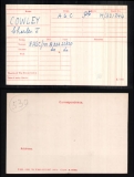 COWLEY CHARLES JAMES (medal card)