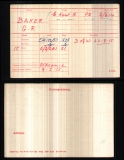 BAKER GEORGE ROBERT(medal card)