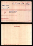 MENZEL CARL FREDERICK(medal card)