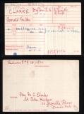 CLARKE GERALD FOULKES(medal card) 