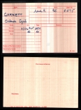 GARNETT ORLANDO CYRIL (medal card)