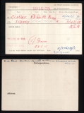 CLARKE SIDNEY THOMAS (medal card)