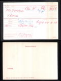 McDONALD THOMAS(medal card)