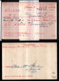 McLEAN WILLIAM JAMES(medal card) 