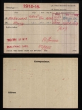 MARKHAM HENRY (medal card)