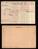  	 ALBERT ALBIN (medal card)