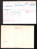  	 ARTHUR FRANK BROWN (medal card)