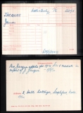  	 JAMES JACQUES (medal card)