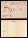 WILLIAM ALBERT MEWIS (medal card)