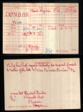 DUNBAR WALTER(medal card) 