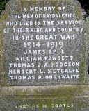 OUTHWAITE THOMAS PICKARD (memorial in Stalling Busk, church yard)