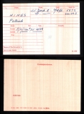  	 PATRICK HINES (medal card)