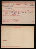 MITCHENER DUDLEY WILLIAM ARTHUR (medal card)