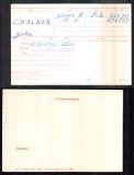  	 JOHN CHALKER (medal card)