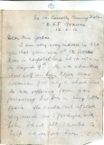 GORDON J E (letter from Chaplain Brooker, 12 August 1916)