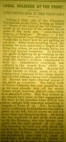 DALE JOHN (letter of him published in the Uttoxeter Advertiser, May 1915)