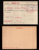 ADAMS WILLIAM(medal card)