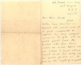 Gordon James E (Letter from 2ng Lt. Hannah to Gordon's fiancee Miss Booth, 26 August 1916)