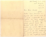 Gordon James E (Letter from 2ng Lt. Hannah to Gordon's fiancee Miss Booth, 26 August 1916)
