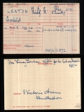 LENTON GERALD (medal card)