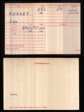 MURRAY ALEXANDER (medal card)