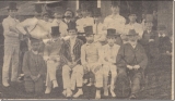 DUNN JOHN CRAGG (extreme left back row, in a charity cricket match at Lane End, two days before the outbreak of war)