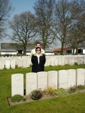 BARRETT NATHAN DOUGLAS (granddaughter Judith and great grandson James Salter, first relatives to visit the grave, March 2011)