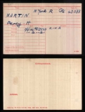 MARTIN PERCY HUGHES (medal card)