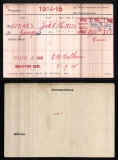 HUGHES GEORGE(medal card)