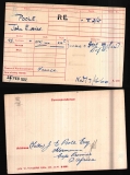 POOLE JOHN EVERED (medal card)