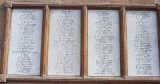 Ashburton War Memorial. Panel 1 (WW1), names, marble panel. Photo G.A. Fortune, 2003.