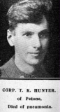 HUNTER THOMAS KEITH (Auckland Weekly News, 1918)