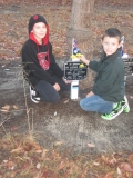 BARRETT NATHAM DOUGLAS (great great grandsons Luke and Adam at Natham's tree, a eucalyptus, planted in a memorial lane at King's Park, Perth)