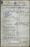 BAKER ALFRED JOHN HALLETT (attestation paper)