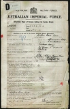 BEER WILFRED HEARD (attestation paper)