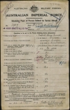 BEMISH FREDERICK GEORGE (attestation paper)