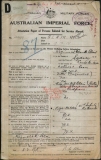 BLAIR REGINALD CLAUDE (attestation paper)