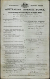 SHORT CLARENCE ERIC (attestation paper)