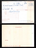 CHARLES HENRY CHAPMAN(medal card)