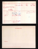 ARTHUR CLAYTON(medal card)