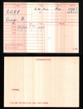 GEORGE BERTIE GOFF(medal card)